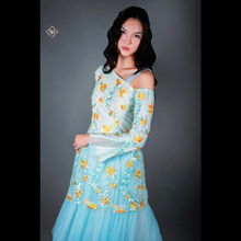 Load image into Gallery viewer, Daisy - Floral Embroidery Tulle and chiffon Dress