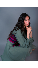 Load image into Gallery viewer, Marigold-Olive green chiffon dress