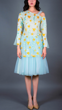 Load image into Gallery viewer, Daisy - Floral Embroidery Tulle and chiffon Dress