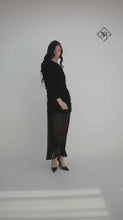 Load and play video in Gallery viewer, Bluebell-Black chiffon Dress