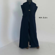 Load image into Gallery viewer, Navy blue long coat
