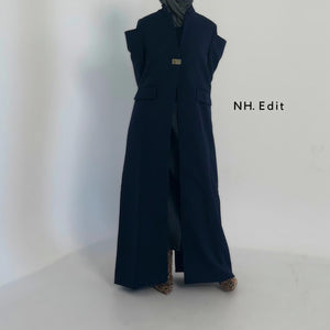 Navy blue long coat