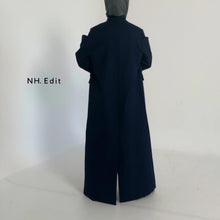 Load image into Gallery viewer, Navy blue long coat
