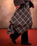 Plaid Handkerchief Midi Skirt