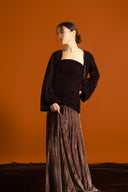 Sculpted Strapless Brown Kaftan