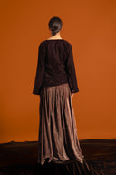 Sculpted Strapless Brown Kaftan