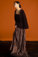 Sculpted Strapless Brown Kaftan
