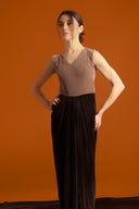 Sculpted Contrast Kaftan