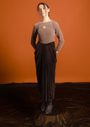 Sculpted Contrast Kaftan