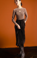 Sculpted Contrast Kaftan
