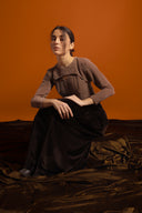 Sculpted Contrast Kaftan