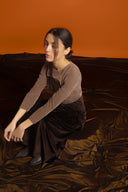 Sculpted Contrast Kaftan