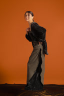 Draped Velvet Wrap Kaftan