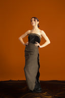 Draped Velvet Wrap Kaftan