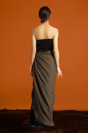 Draped Velvet Wrap Kaftan