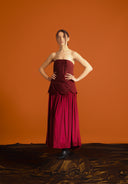 Fluid Structured Red Kaftan