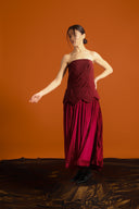 Fluid Structured Red Kaftan