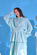 Linda Tiffany Blue Button-Down Shirt