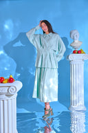 Lindsay Two-Piece Cotton Shirt & cotton Skirt Set