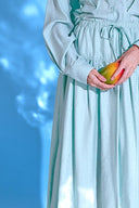 Linda Tiffany Blue cotton Maxi Skirt