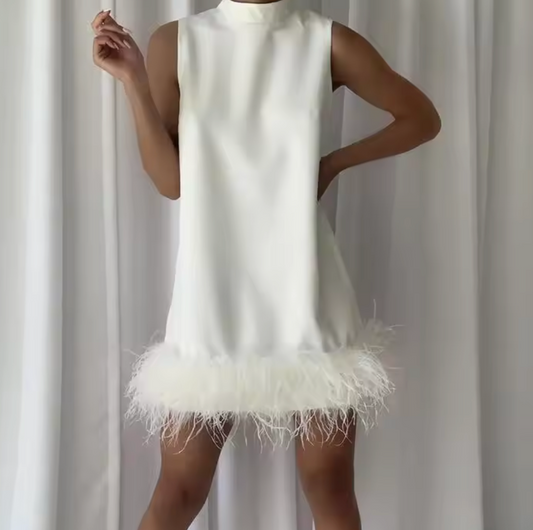 Feather Dress Top