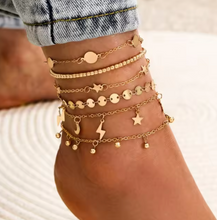 Load image into Gallery viewer, Gold Anklets set N1
