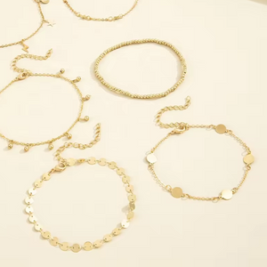 Gold Anklets set N1