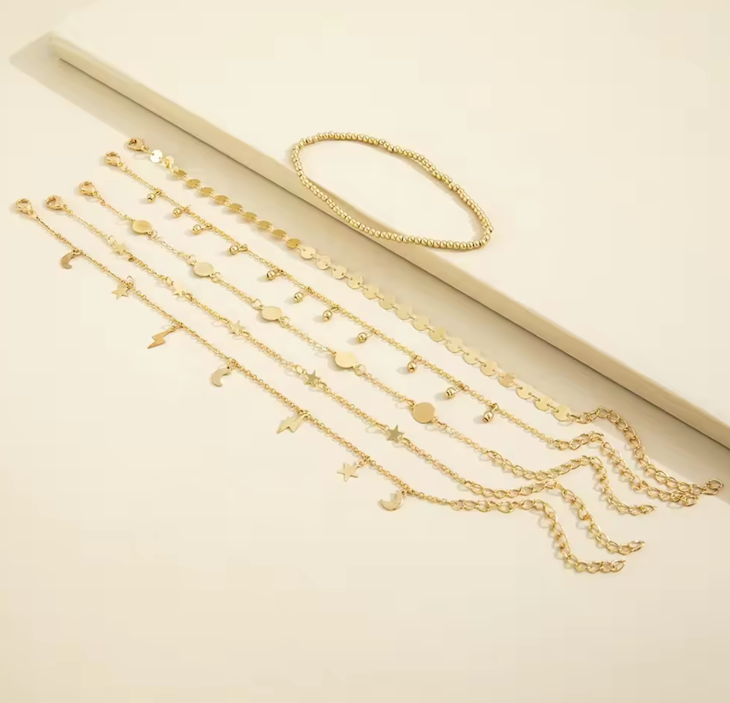 Gold Anklets set N1