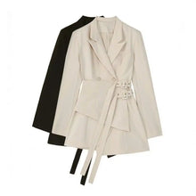 Load image into Gallery viewer, belted blazer-black
