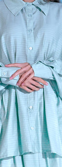 Linda Tiffany Blue Button-Down Shirt