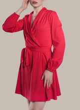 Load image into Gallery viewer, Wrap Red summer Dress
