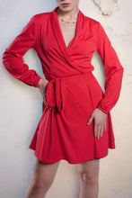 Load image into Gallery viewer, Wrap Red summer Dress
