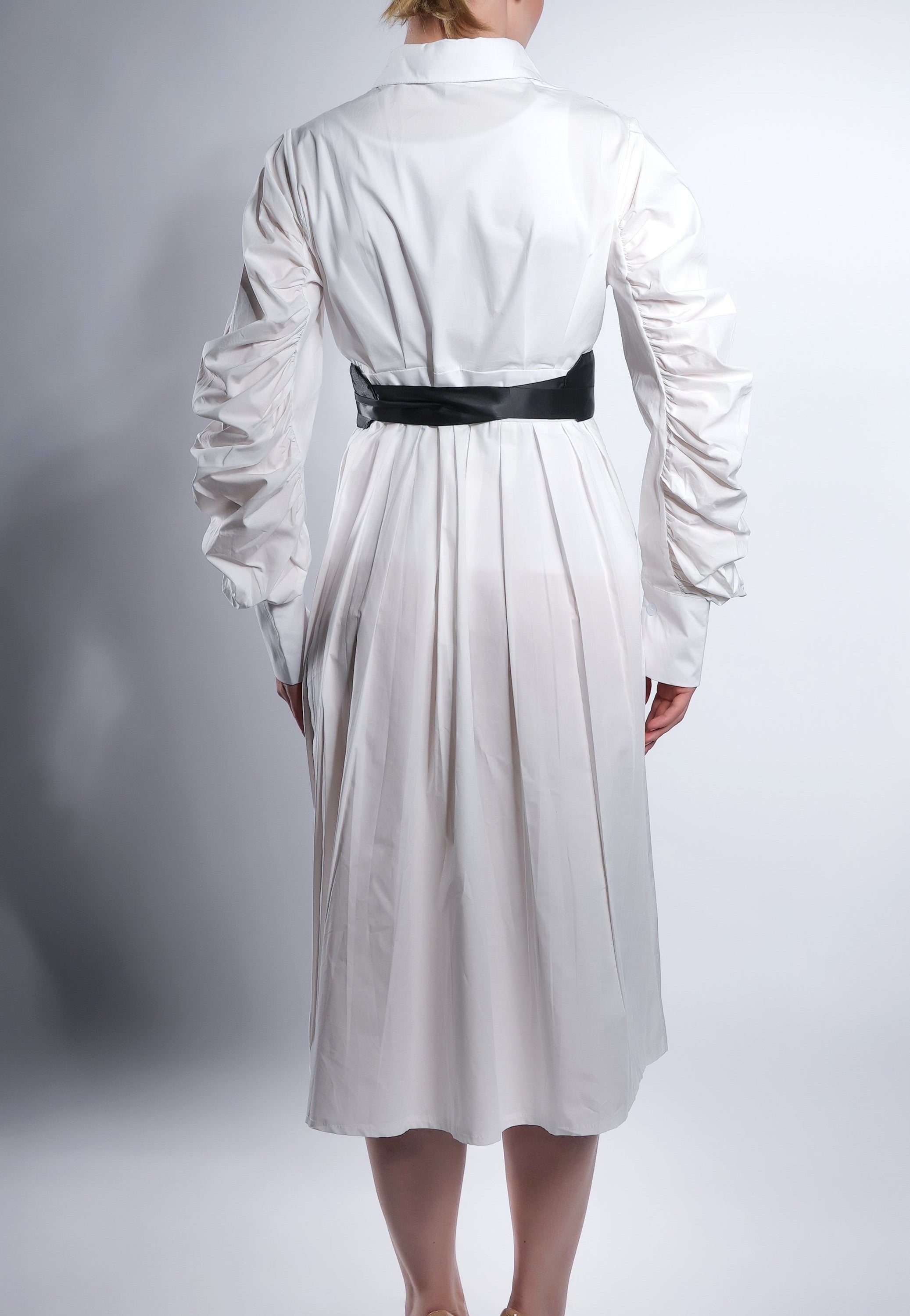 Maxi White Dress with belt