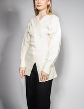 Load image into Gallery viewer, Cream Asymmetrical Sweater
