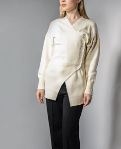 Cream Asymmetrical Sweater