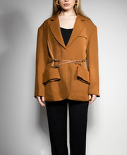 Load image into Gallery viewer, Camel oversized blazer
