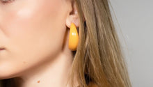 Load image into Gallery viewer, Yellow Hoop Earrings
